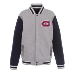Montreal Canadiens Two Tone Gray/Black Wool Jacket