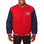 Montreal Canadiens Two Tone Red/Navy Wool Jacket
