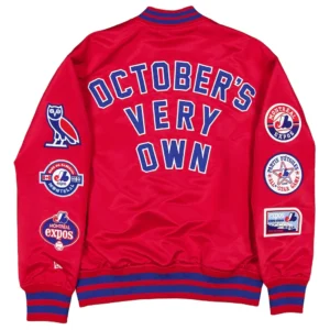 Montreal expos ovo x new era full snap twill satin jacket