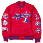 Montreal Expos Campus Red Satin Jacket