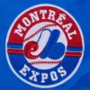 Montreal expos retro classic full snap satin varsity jacket blue 5