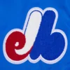 Montreal expos retro classic full snap satin varsity jacket blue 8