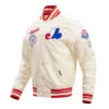 Montreal expos retro classic full snap satin varsity jacket cream 2