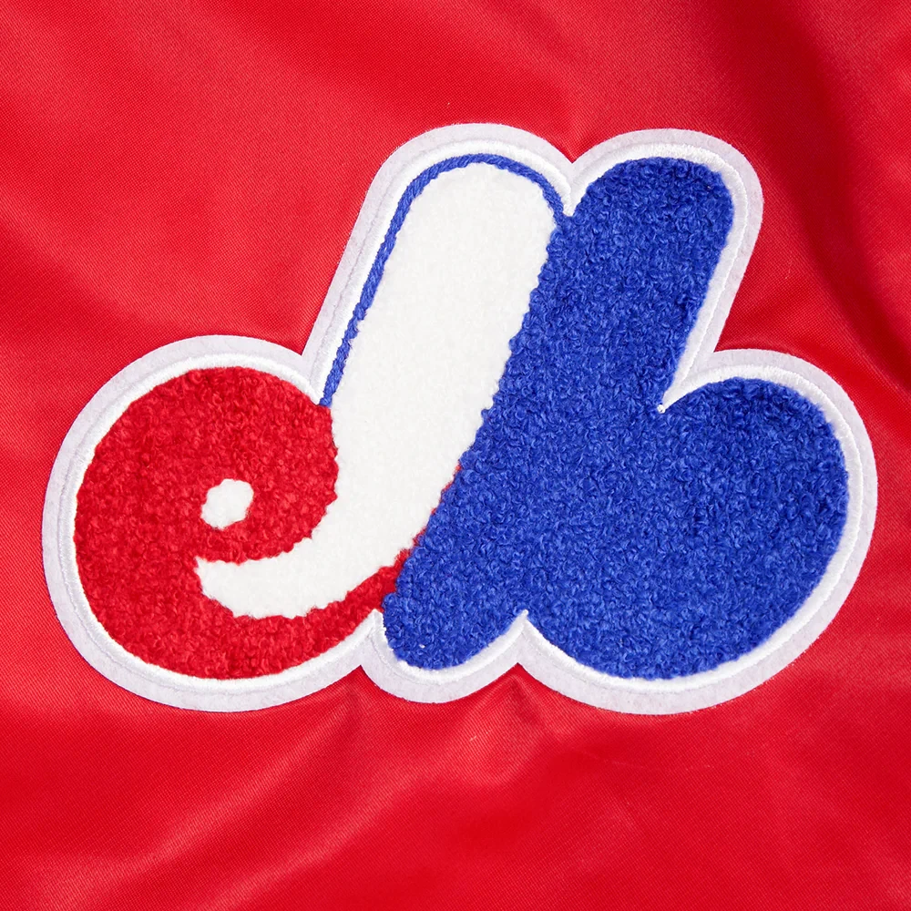 Montreal expos retro classic full snap satin varsity jacket red 6