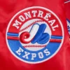 Montreal expos retro classic full snap satin varsity jacket red 8