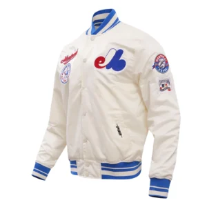 Montreal expos retro classic full snap satin varsity jacket white 2