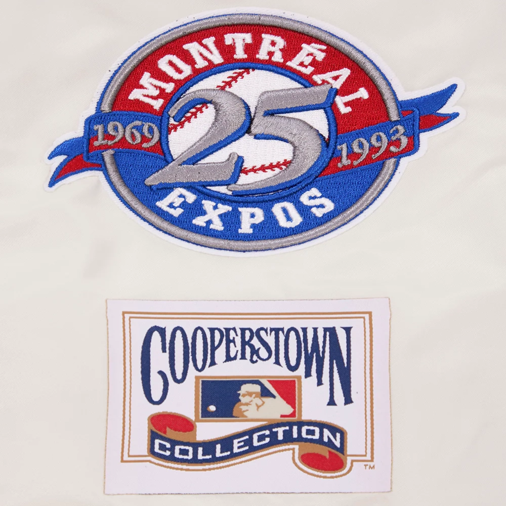 Montreal expos retro classic full snap satin varsity jacket white 9