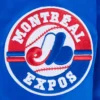 Montreal expos retro classic womens full snap satin varsity jacket blue 8