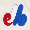 Montreal expos retro classic womens full snap satin varsity jacket cream 5