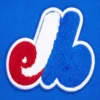 Montreal expos retro classic womens wool leather varsity jacket blue white 8