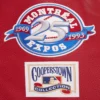 Montreal expos retro classic womens wool leather varsity jacket white red 9