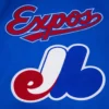 Montreal expos retro classic wool leather varsity jacket blue white 5