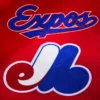 Montreal expos retro classic wool leather varsity jacket red white 10