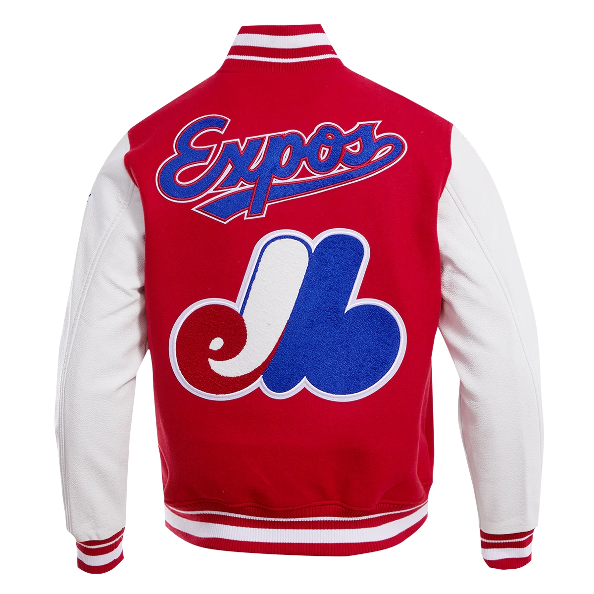 Montreal expos retro classic wool leather varsity jacket red white 4