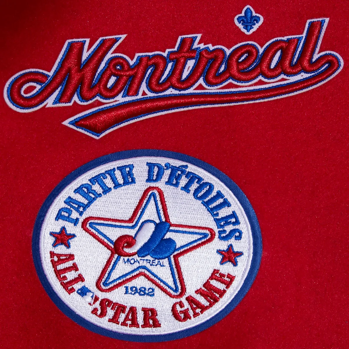 Montreal expos retro classic wool leather varsity jacket red white 5