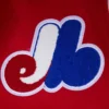 Montreal expos retro classic wool leather varsity jacket red white 6