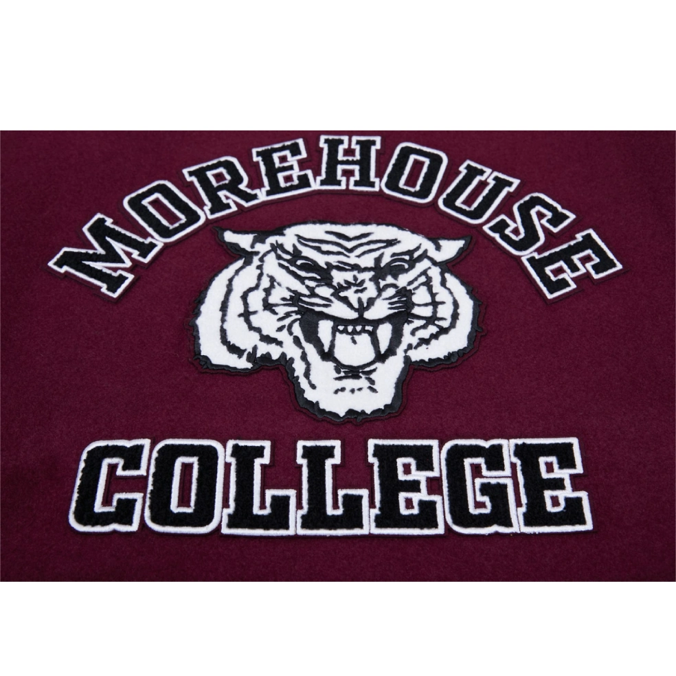 Morehouse maroon tigers classic woolleather maroon jacket