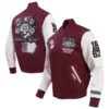 Morehouse maroon tigers homecoming maroon leather jacket