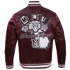 Morehouse maroon tigers homecoming maroon satin jacket