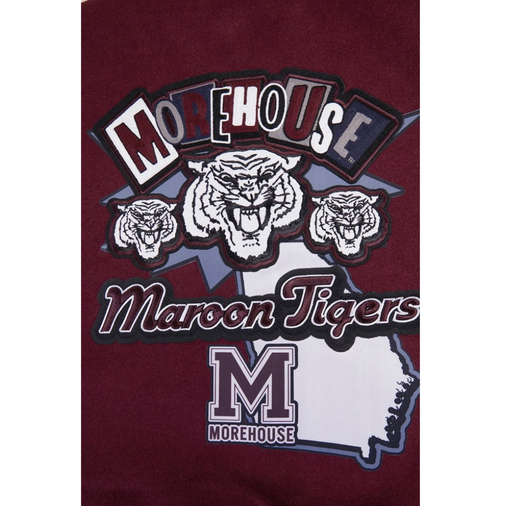 Morehouse maroon tigers homecoming wool patch jacket