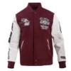 Morehouse maroon tigers wool leather jacket