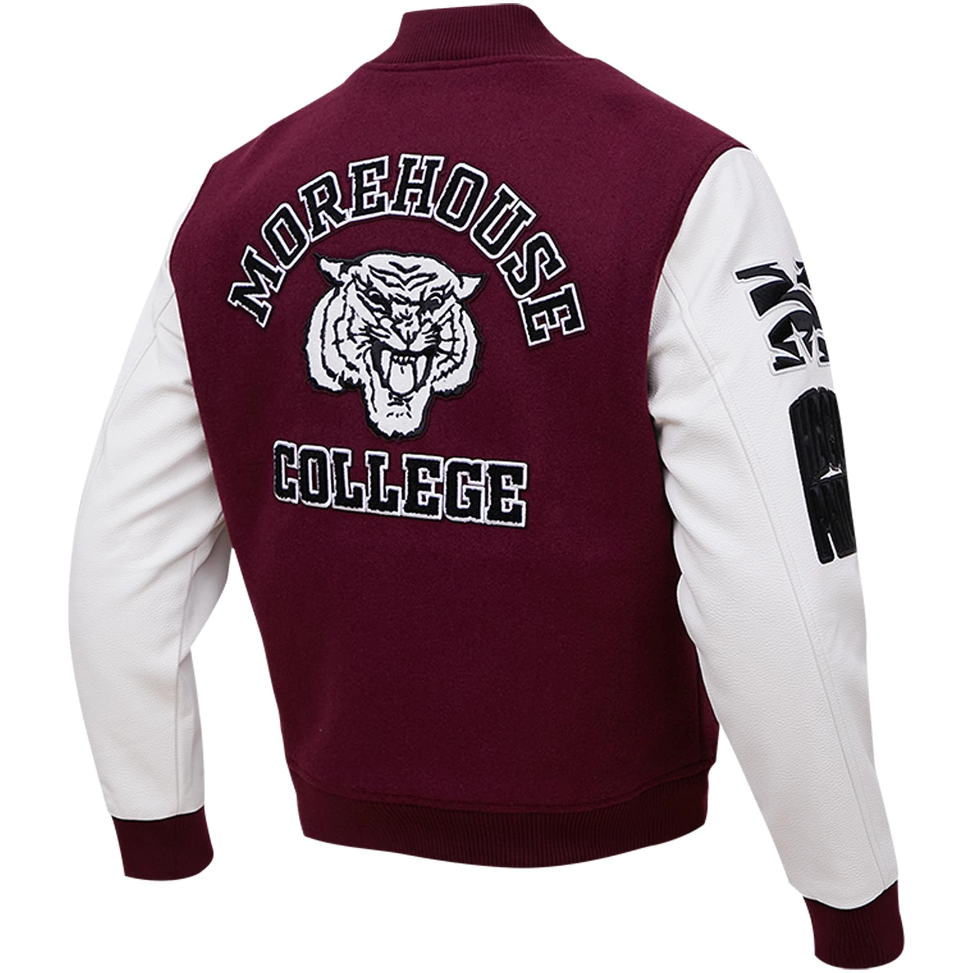 Morehouse maroon tigers woolleather maroon jacket