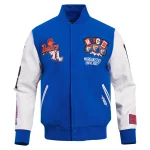 Morgan State Bears Homecoming Blue Wool/Leather Jacket