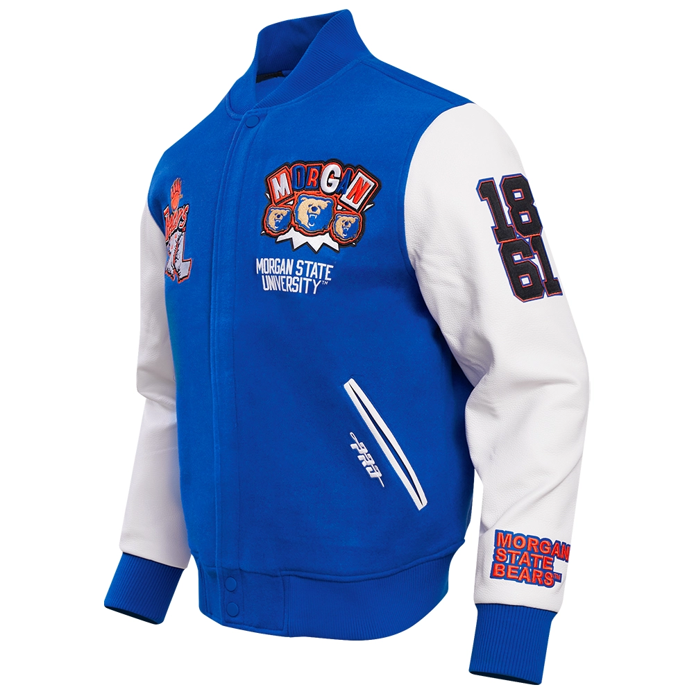 Morgan state bears homecoming wool leather jacket
