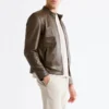 Moto mens khaki jacket