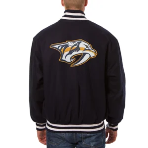 Nashville predators one color wool varsity jacket red 1 1
