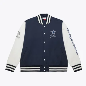 Navy dallas cowboys varsity jacket