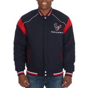 Navy houston texans teddy jacket