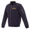 Navy los angeles chargers bomber jacket