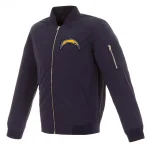 Los Angeles Chargers Full-Zip Navy Satin Jacket