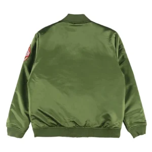 Nba los angeles lakers flight green varsity jacket 2