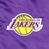 Nba los angeles lakers starter pick roll purple varsity jacket 3