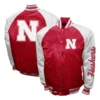Nebraska huskers franchise club the game satin varsity jacket 3