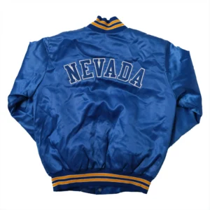 Nevada wolf pack full snap vintage satin jacket