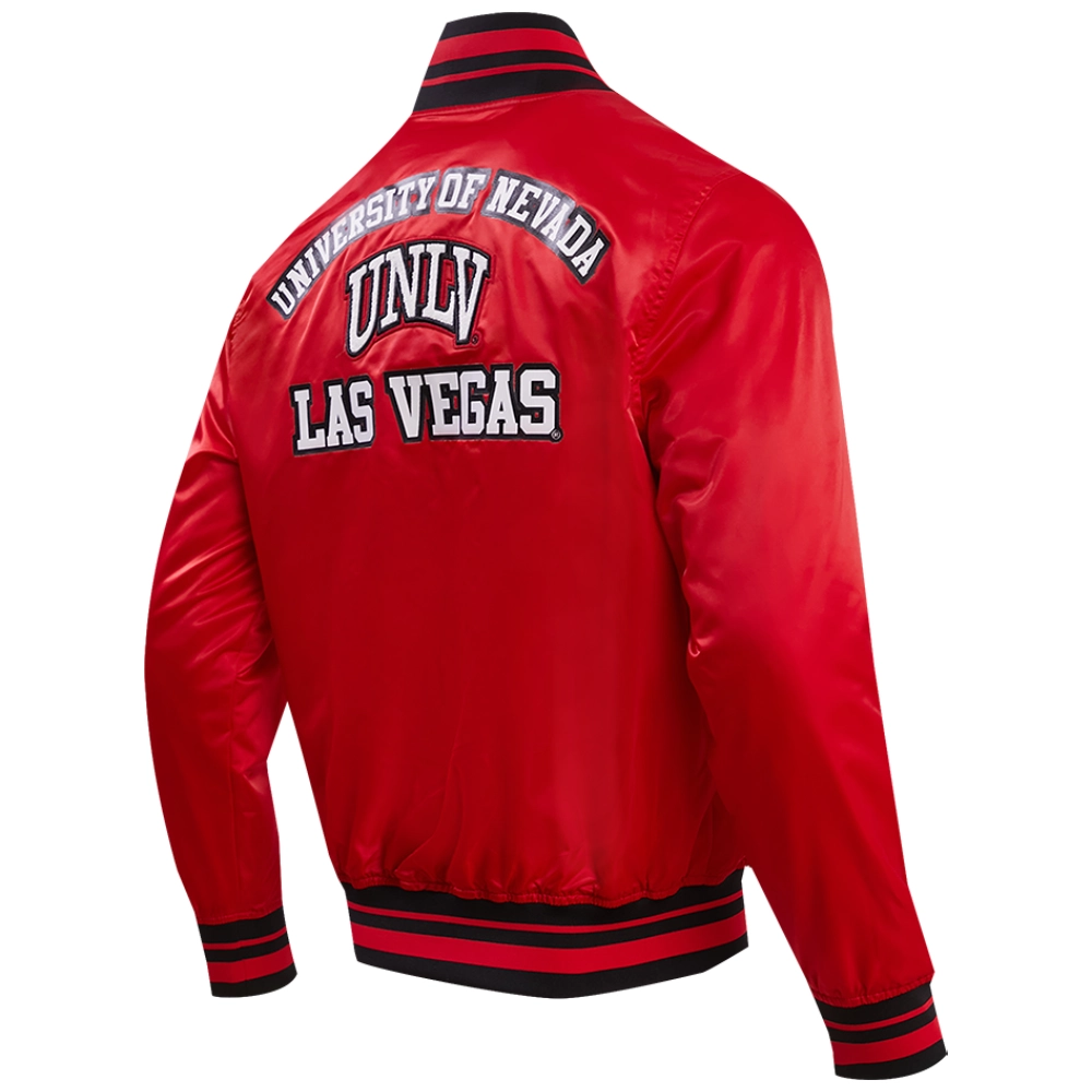 Nevada wolf pack las vegas classic rib satin red jacket