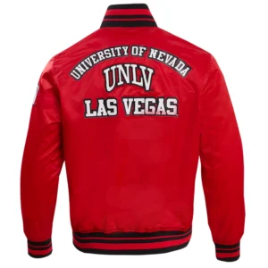 Nevada wolf pack las vegas classic rib satin varsity jacket