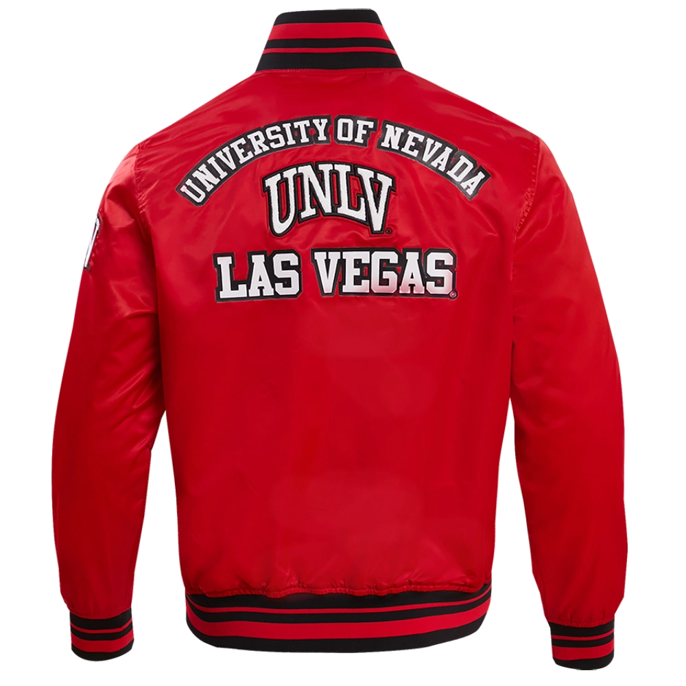 Nevada wolf pack las vegas classic rib satin varsity jacket