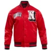 Nevada wolf pack las vegas classic rib satin varsity red jacket