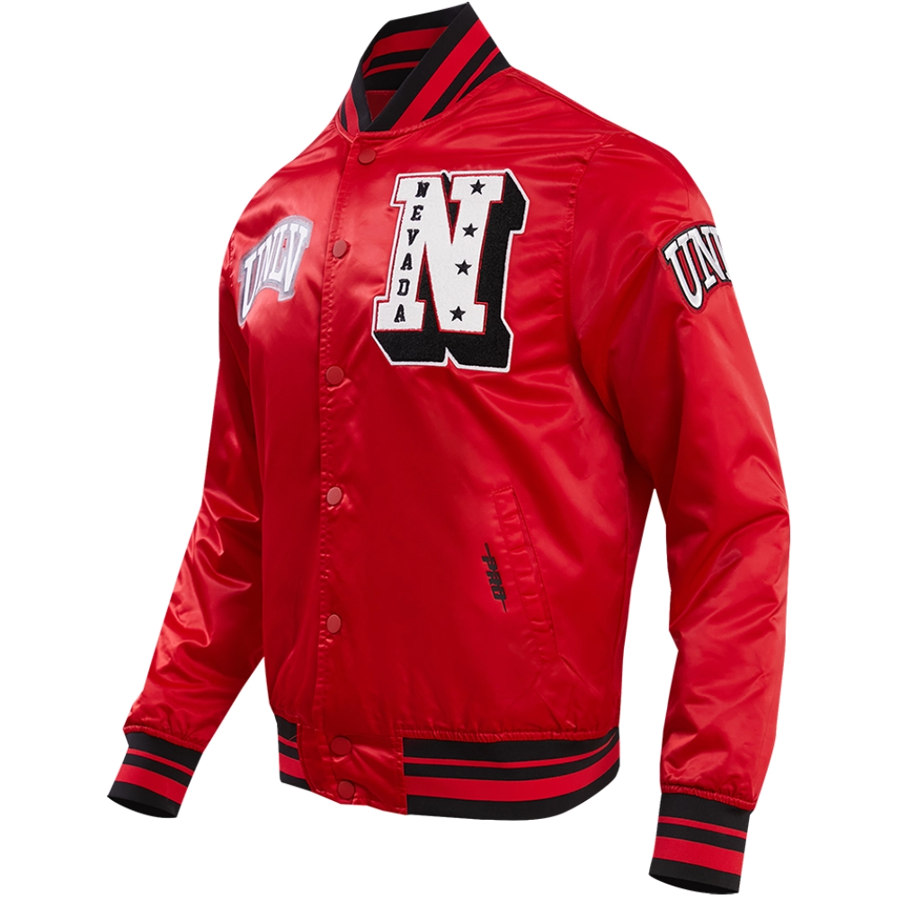 Nevada wolf pack las vegas classic satin varsity red jacket