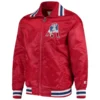 New england patriots captain satin varsity jacket red 1