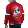 New england patriots gridiron classics home game satin varsity jacket red 2