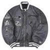 New england patriots ma 1 grey varsity jacket