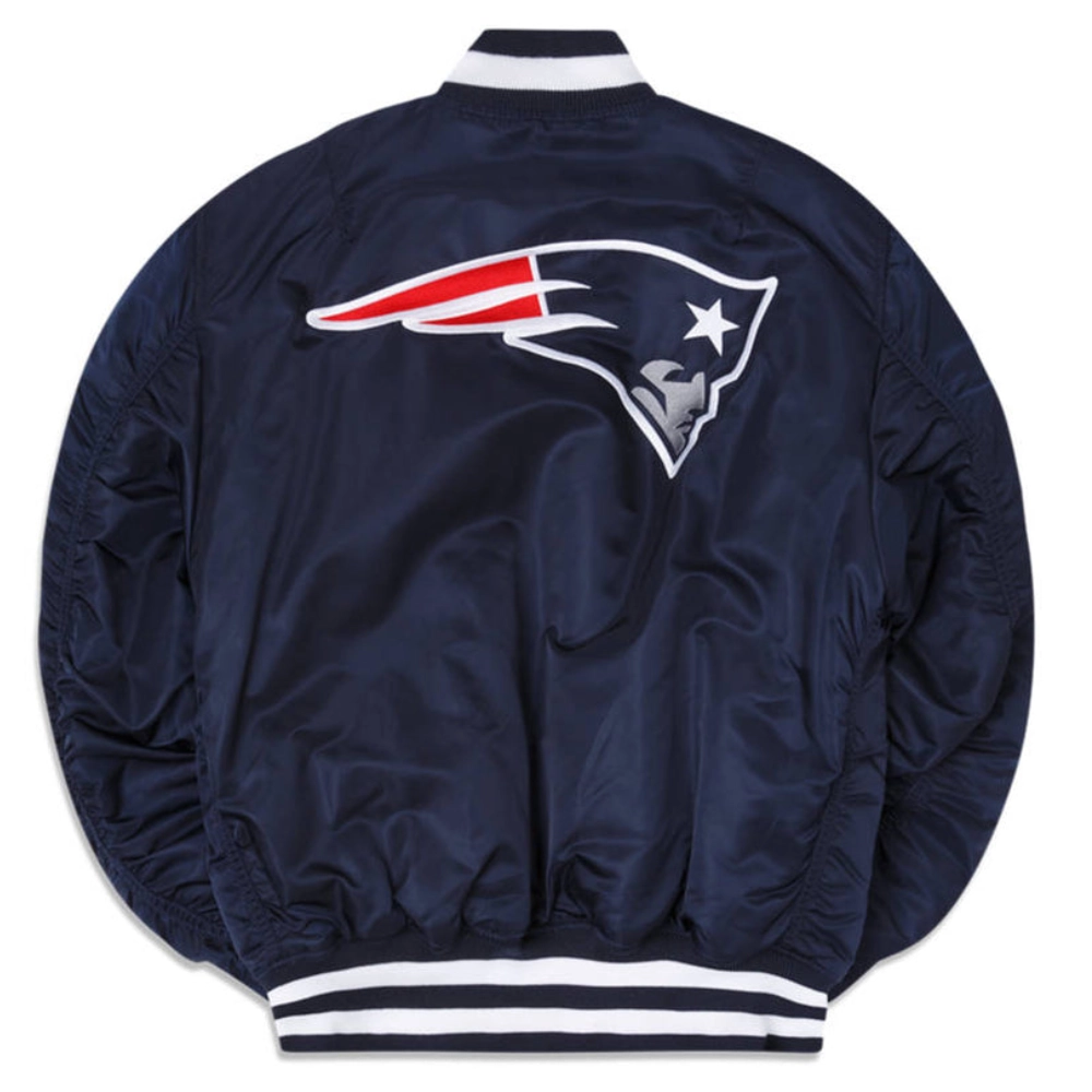 New england patriots x new era ma 1 bomber varsity jacket blue 1 1