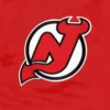 New jersey devils starter pick and roll full snap satin varsity jacket red 4