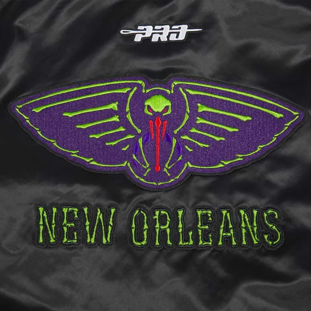 New orleans pelicans 2024 25 city edition satin varsity jacket