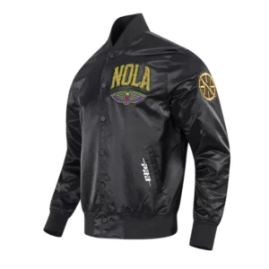 New orleans pelicans city edition black satin jacket
